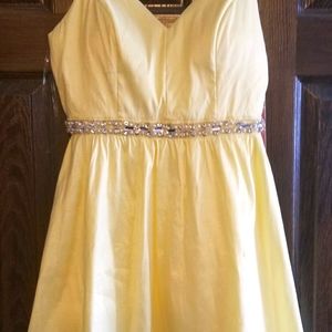 Sz 11 Buttercup Yellow embellished dress